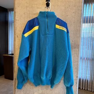 90’s Quarter Zip 30/70 wool/poly Ski Sweater